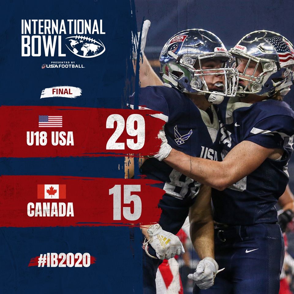 International Bowl 2020 18 National vs Football Canadaの様子